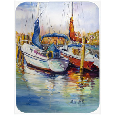 Caroline's Treasures Mississippi Sailboats Glass Cutting Board