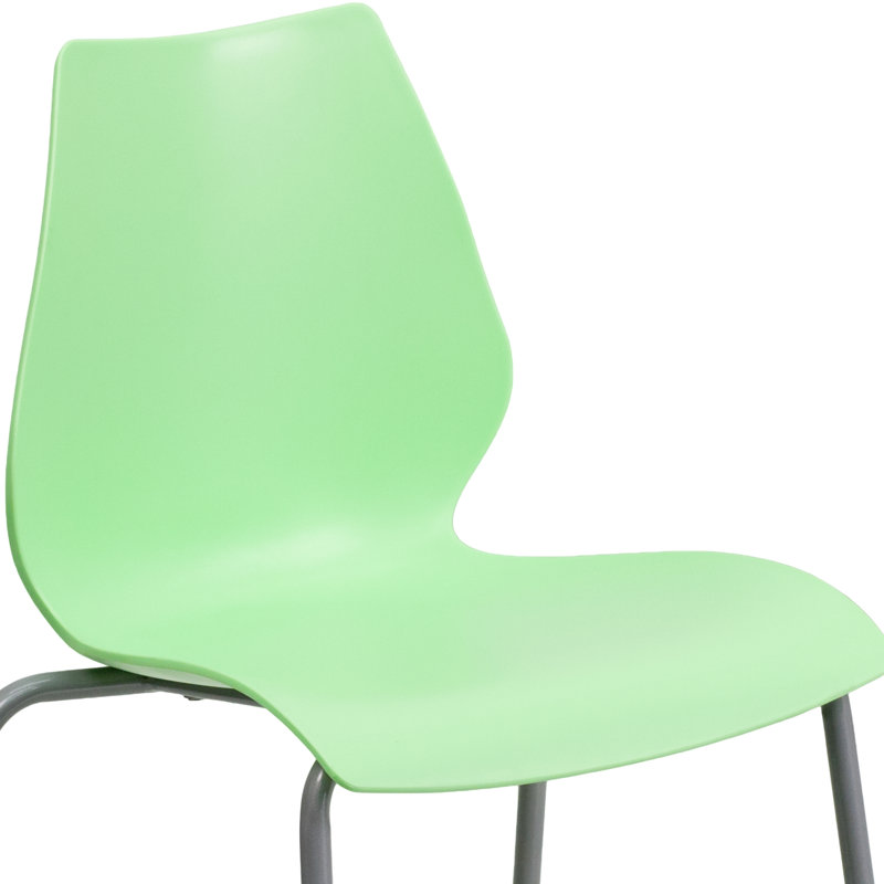 Chaises de vestibule empilables en plastique Oliverson, Vert