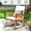 Chaise berçante de jardin avec coussins Zehr
