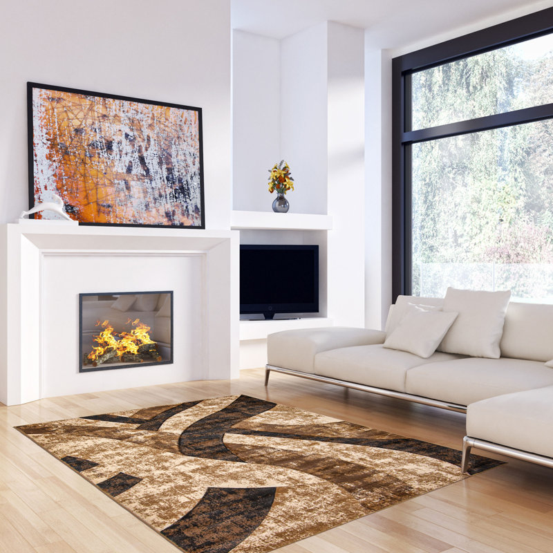 Abstract Indoor Rug, Rectangle 5'3" x 7'3"