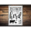 Panneau «Home Is Where The Herd Is» en aluminium-58619443