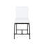 Tabouret de comptoir en bois blanc - bouton moderne industriel 2 H 38,8 po x l 21,06 po x P 23 po
