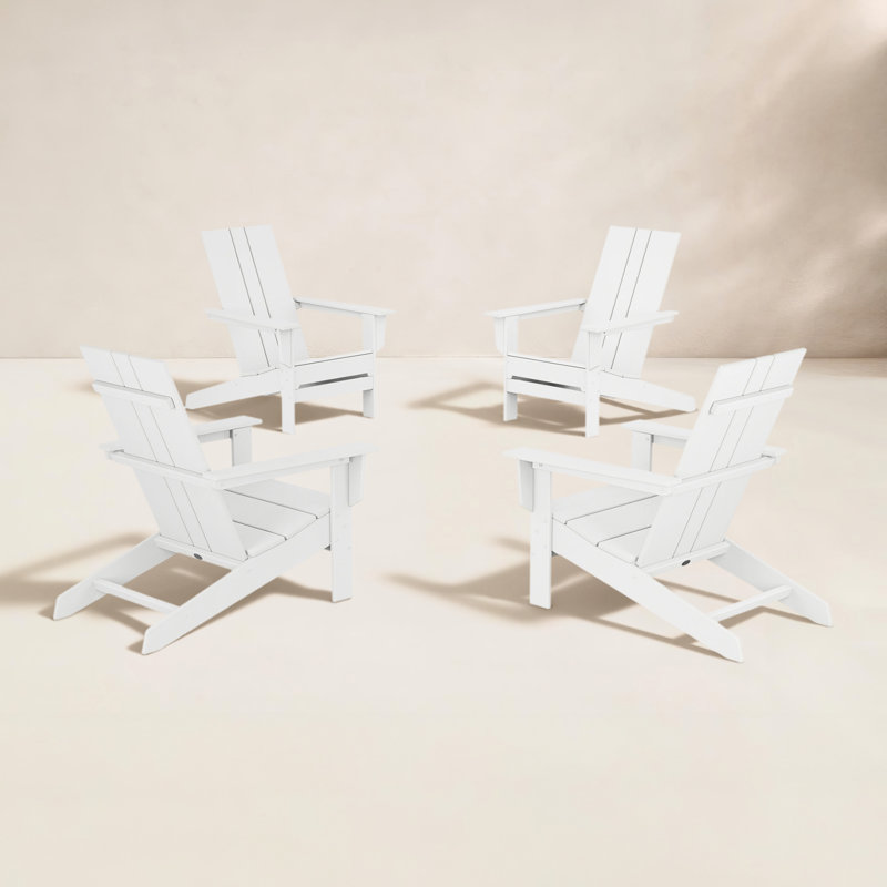 Chaises Adirondack en polyéthylène haute densité l 152 po Nula, Blanc