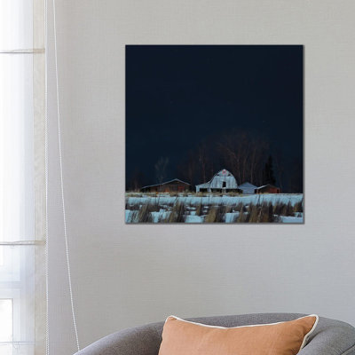 Quilt Trail Pattern by Moonlight 1 Piece Wrapped Canvas Wall Art