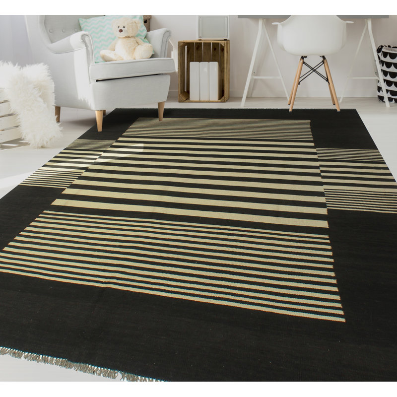 Tapis gris anthracite Winchester Kilim