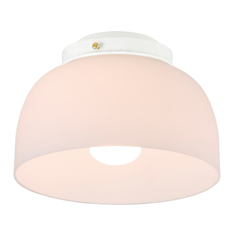 Glass Flush Mount, Brown Antique
