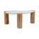 Sagebrook Home 42X18" Curved Coffee Table, White/Natural