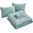 Washed Microfiber 7-Pieces Honeycomb Comforter Set with Sheets-209390778-209390779