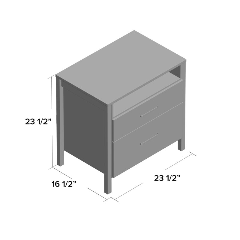 Lupe 23.5'' W Nightstand, White