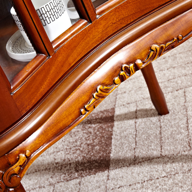 Console noyer massif et bois manufacturé