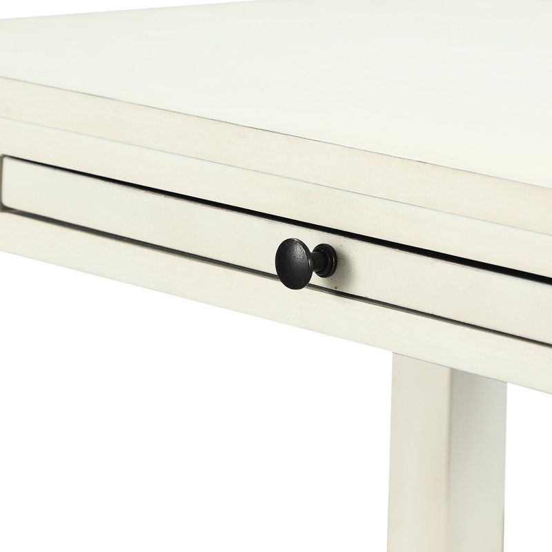 Table de chevet blanche exquise exquise avec de charmantes options de rangement dans la chambre à coucher