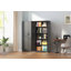 Armoire de rangement en acier 72 po H 72 po avec portes et 4 tablettes, armoire de rangement verrouillable pour le bureau à domicile, salle de classe / garde-manger