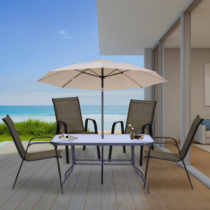 Outdoor Patio Dining Armchair, Brown
