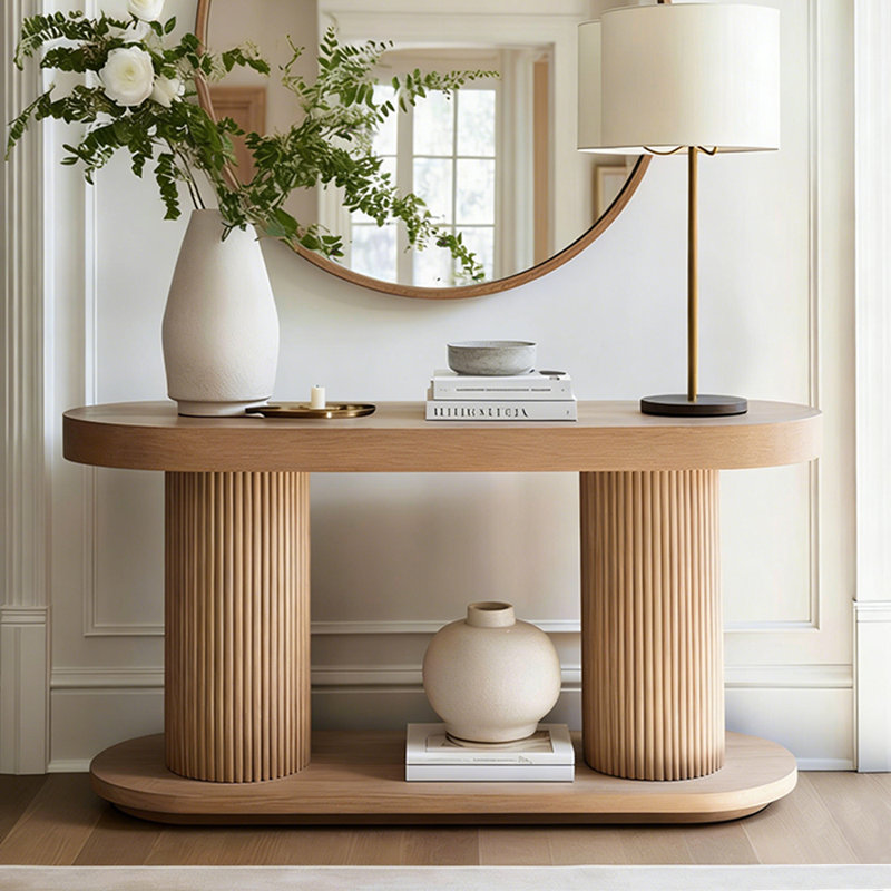 Console simple de style nordique, 31.5" H x 78.7" L x 15.7" W