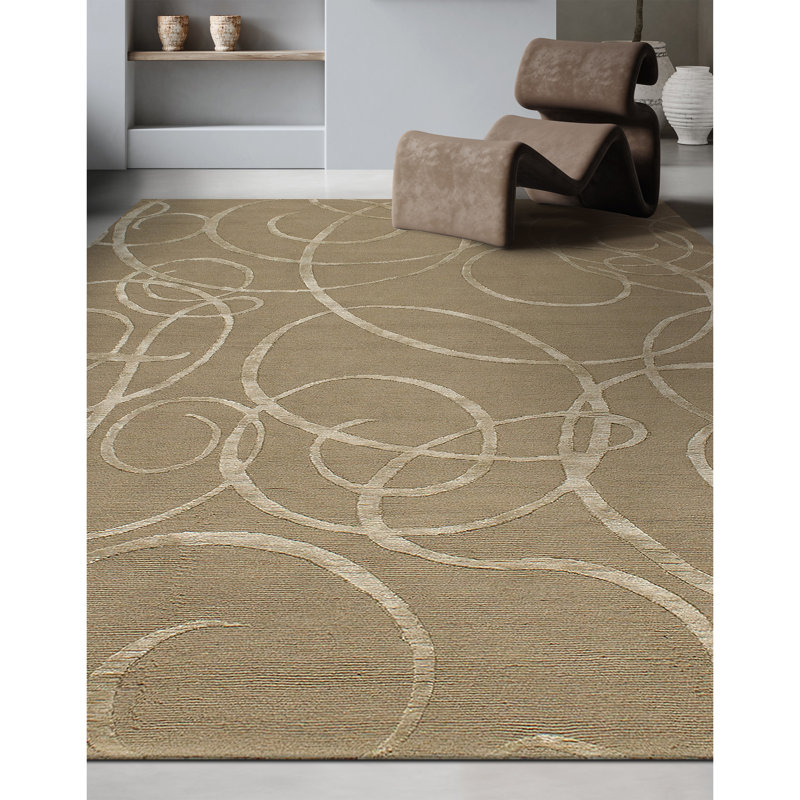 Paisley Area Rug in Burlap, Rectangle 9' x 12'