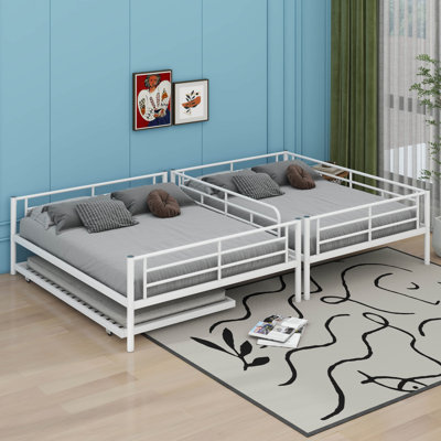 Metal Bunk Bed with Trundle