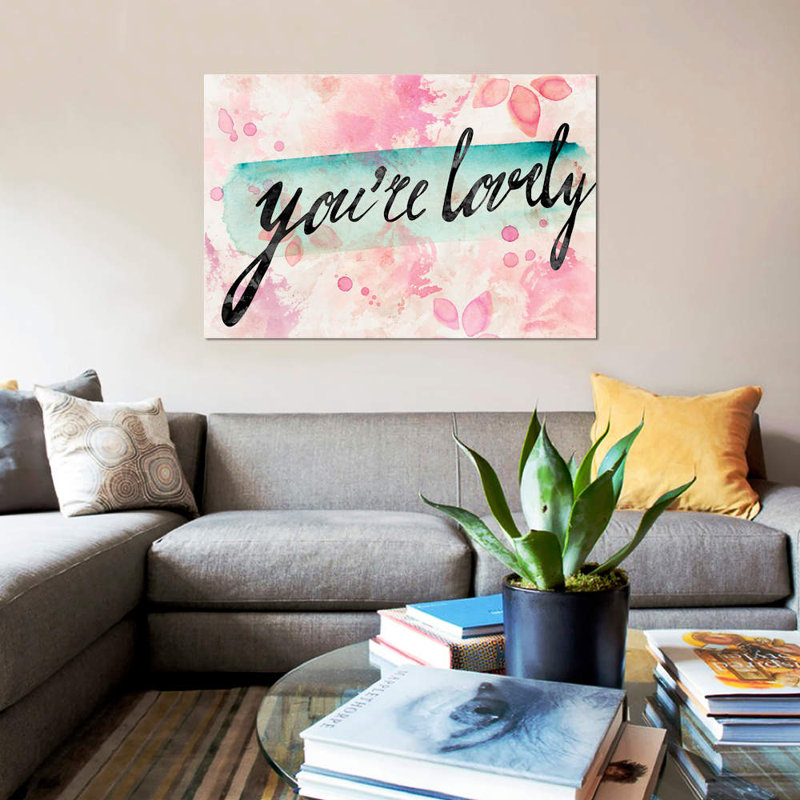 « you is jolie », impression sur toile, H 40 po x l 60 po x P 1,5 po, Toile tendue, Pas de tapis