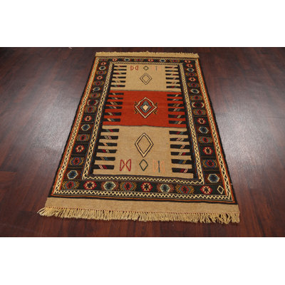 One-of-a-Kind 3'6" X 5'9" New Age Wool Area Rug in
