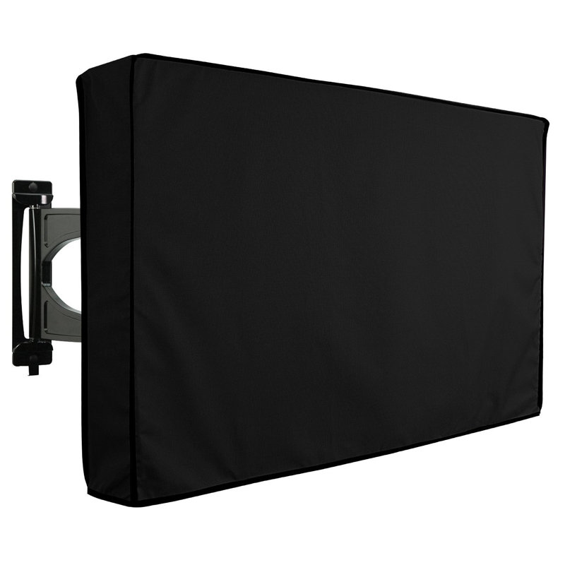 Universal Weatherproof TV Cover – All-Season Protection for Flat Panel TVs, Water-Resistant, Breathable Material with Remote Pocket