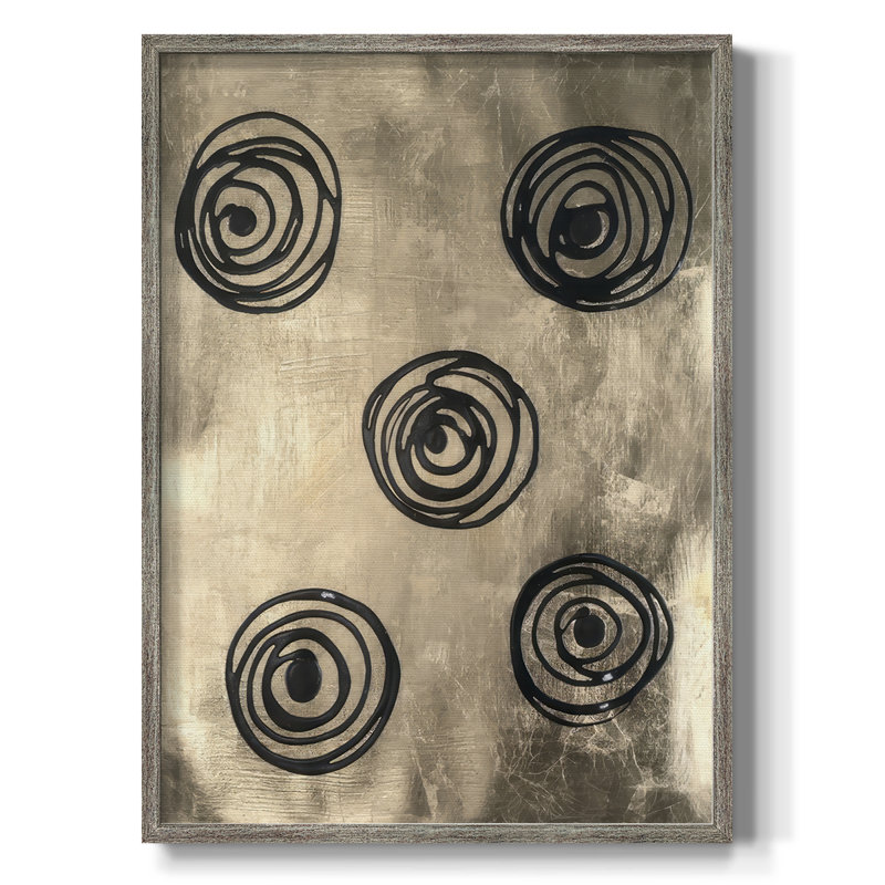 Quantum Circles II, reproduction encadrée - bois massif, H 11 po x l 9 po
