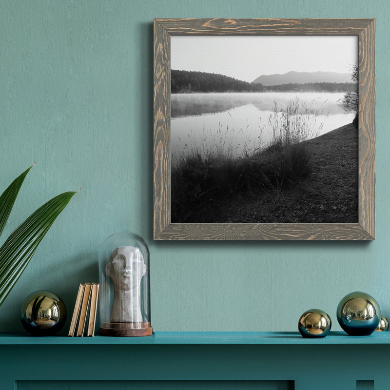«Garden Play II», peinture sur toile encadrée, Cadre gris, H 17 po x l 17 po x P 1,5 po