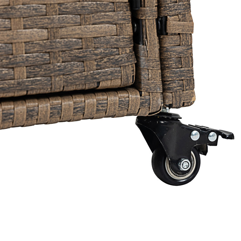 Outdoor Wicker Bar Cart(No Include Stool)