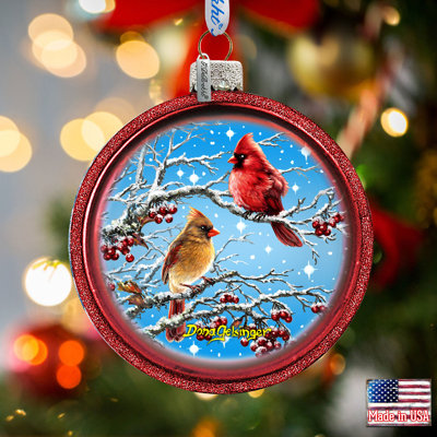 3.5'' Glass Holiday Shaped Ornament