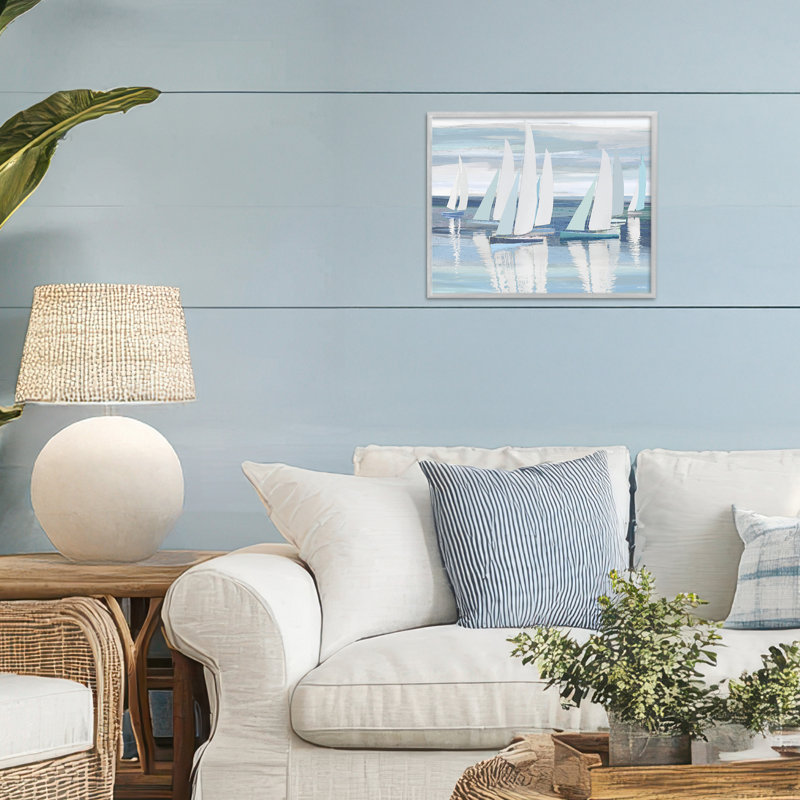 Estampe numérique Serenity At Sea, encadrée par Amber Sterling, H 11 po x l 14 po, Estampe numérique Farmhouse
