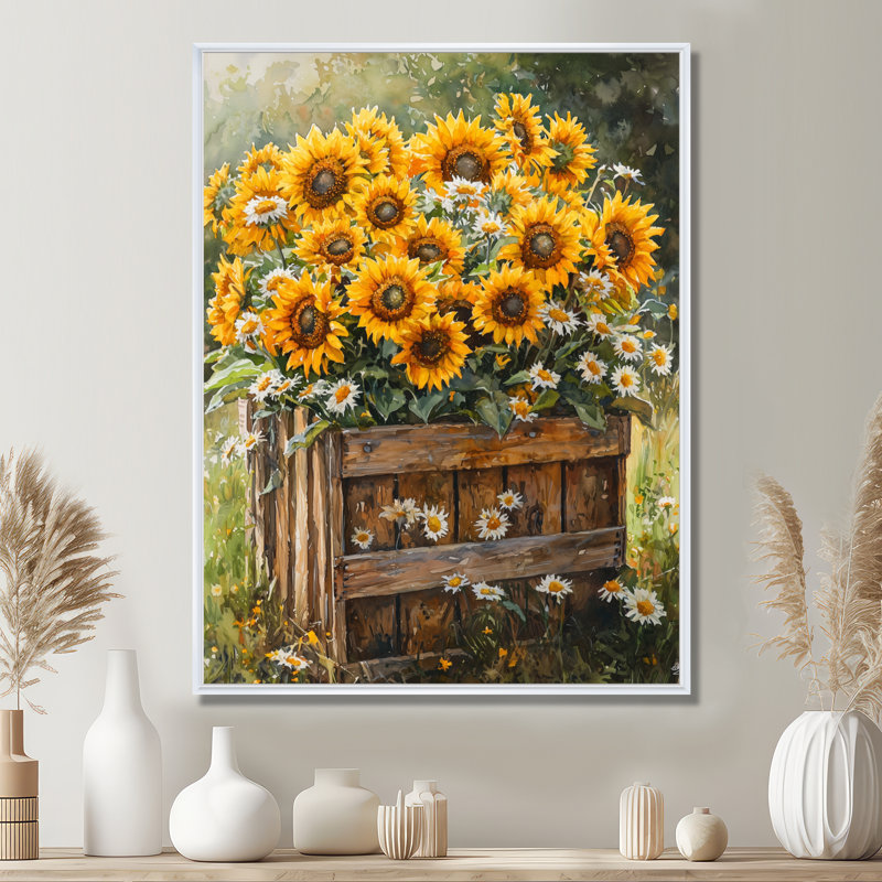 Bess - impressions murales florales, H 40 po x l 30 po, Impression encadrée flottante, Blanc