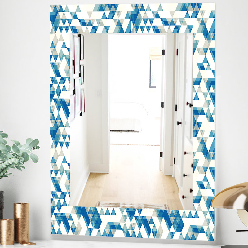 Miroir mural 4 colourfields triangulaire, H 24 po x l 32 po