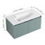Meuble-lavabo flottant avec lavabo en résine en forme de goutte