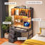 Computer Desk with Hutch and LED Lighting-91943242