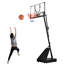 Cerceau de basketball portatif en acier de 44,1 po à hauteur ajustable (ballon non inclus)