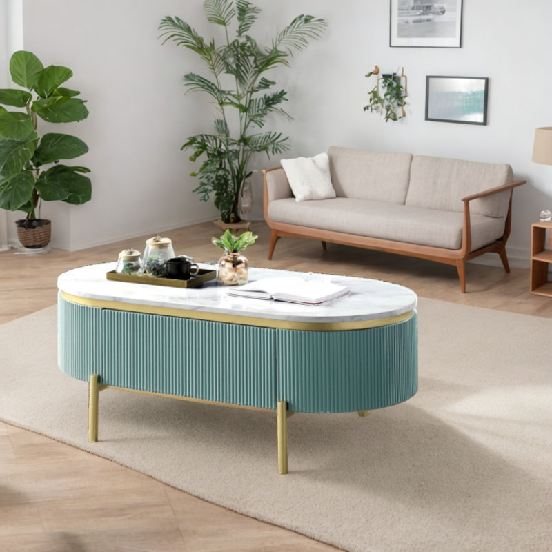 Table basse Anatollo, Bleu sarcelle