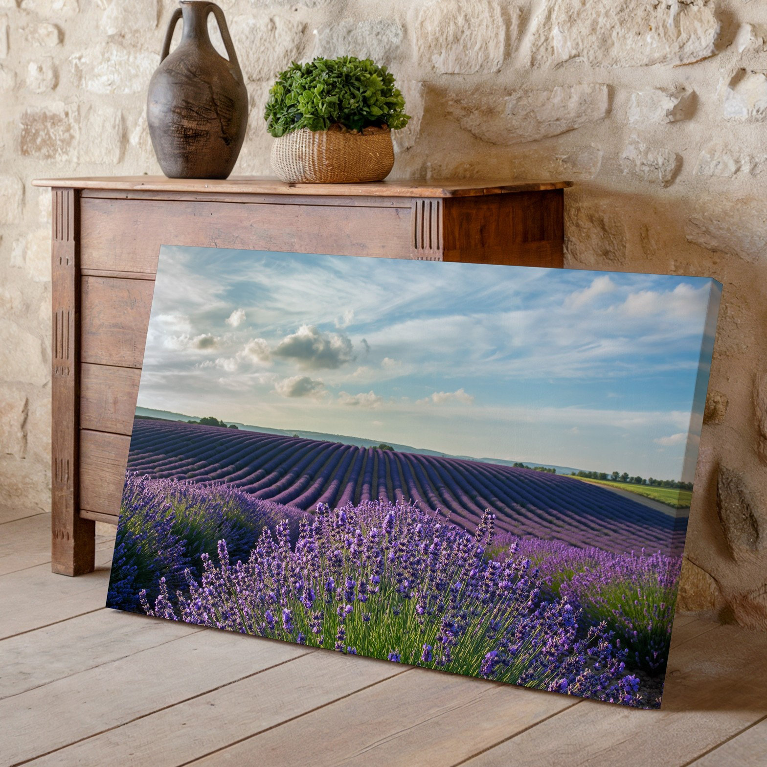 Winston Porter Canvas A Serene Lavender Field Stretches Into The ...