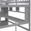 Lit mezzanine double avec bureau, tablettes de rangement et escalier, gris-1571958629