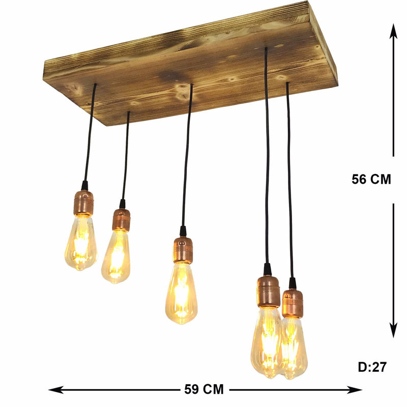 Lustre unique à 5 lumières Dawud