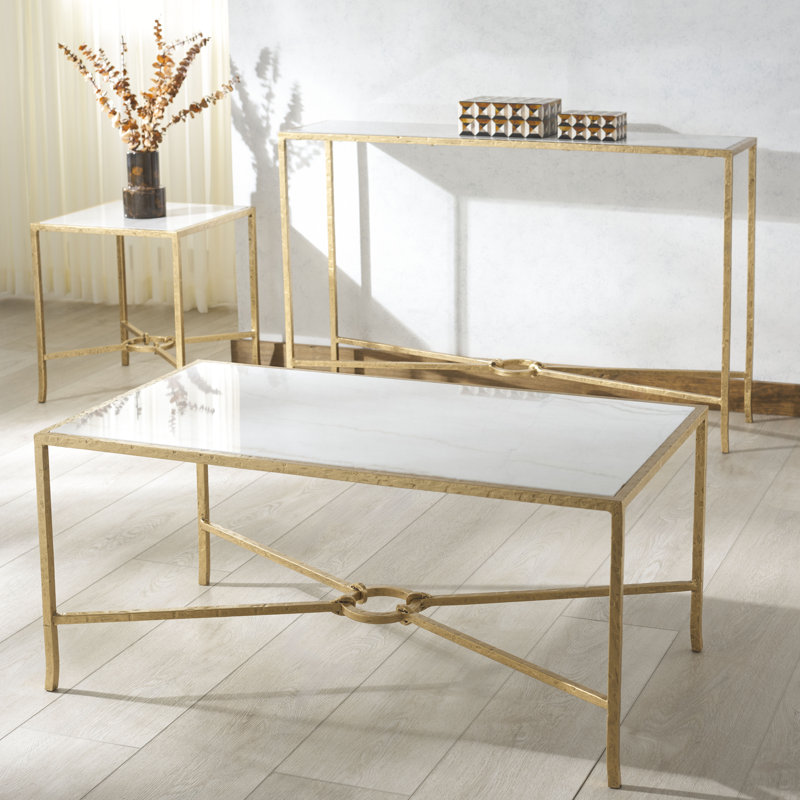 Ensemble de tables de salon en métal forgé 3 pièces Pagéale