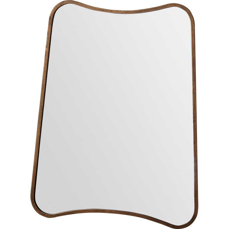 Ava Metal Flat Wall Mirror, Gold