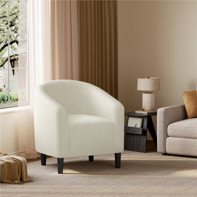 Fauteuil club rembourré en tissu