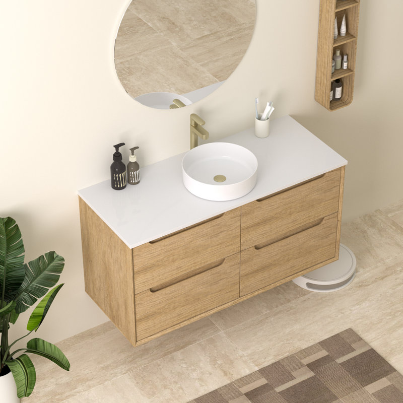 Meuble-lavabo mural 48 po avec lavabo et meuble-lavabo mural, 48"