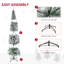 7.4' Tall Unlit Snow-Flocked Slim Artificial Christmas Tree With Realistic Branches And 738 Tips-810507289