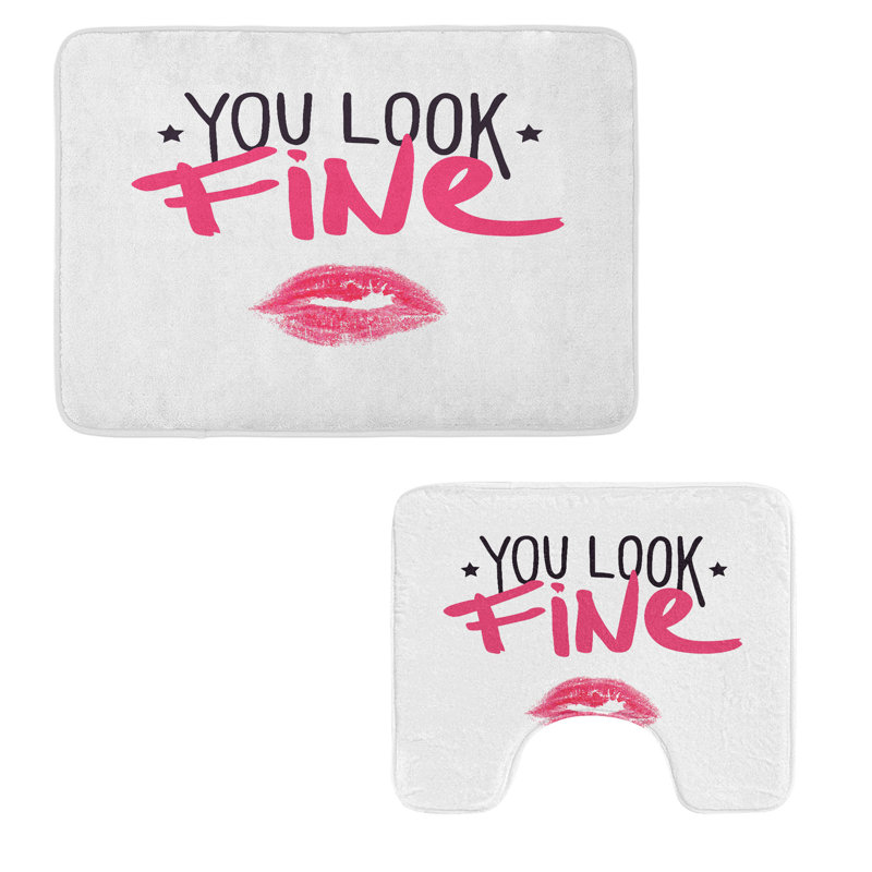  Ensemble de tapis pour salle de bain Lips 2 pièces