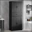 Armoire de rangement pour salle de bain avec espace de rangement multifonctionnel, tiroir avec glissières, tablette réglable, noir-745795766