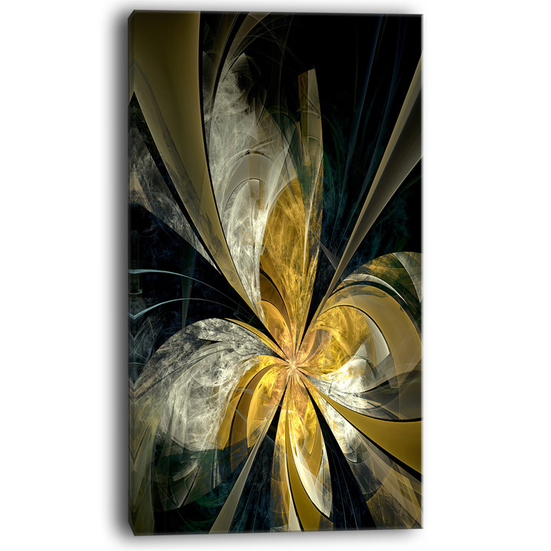 Impression sur toile tendue, impression sur toile tendue, couleur dorée or symétrique, H 32 po x l 16 po x P 1 po