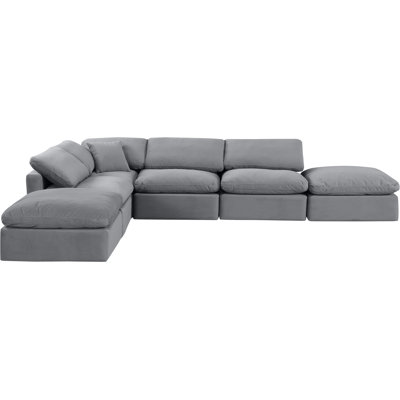 Itala Velvet L-Shaped Sectional Reversible