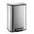 Stainless Steel Garbage Can With Lid, Step-On Pedal And Inner Bucket, Rectangular Trash Can For Kitchen-109707638