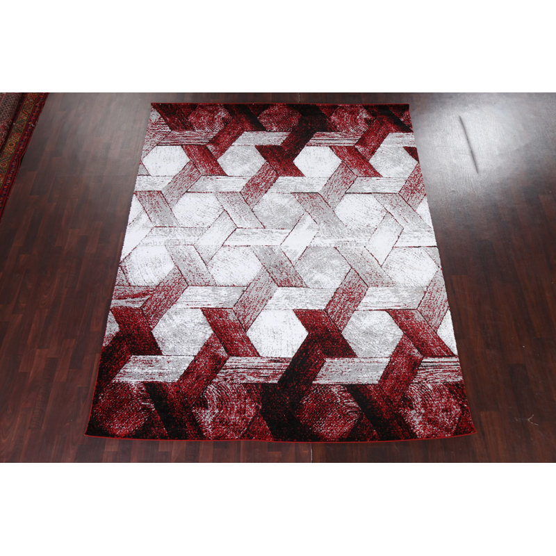 Tapis oriental moderne transitionnel Trellis 7 x 10, Rectangle 7 pi 10 po x 9 pi 10 po