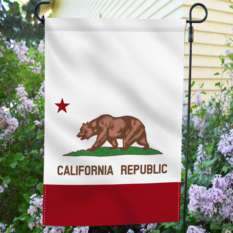 California Republic Double Sided Polyester Garden Flag