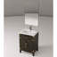 24 po L 18 po x 18 po, meuble-lavabo en chêne brun, comptoir en acrylique, robinet, miroir, miroir 18 po, robinet